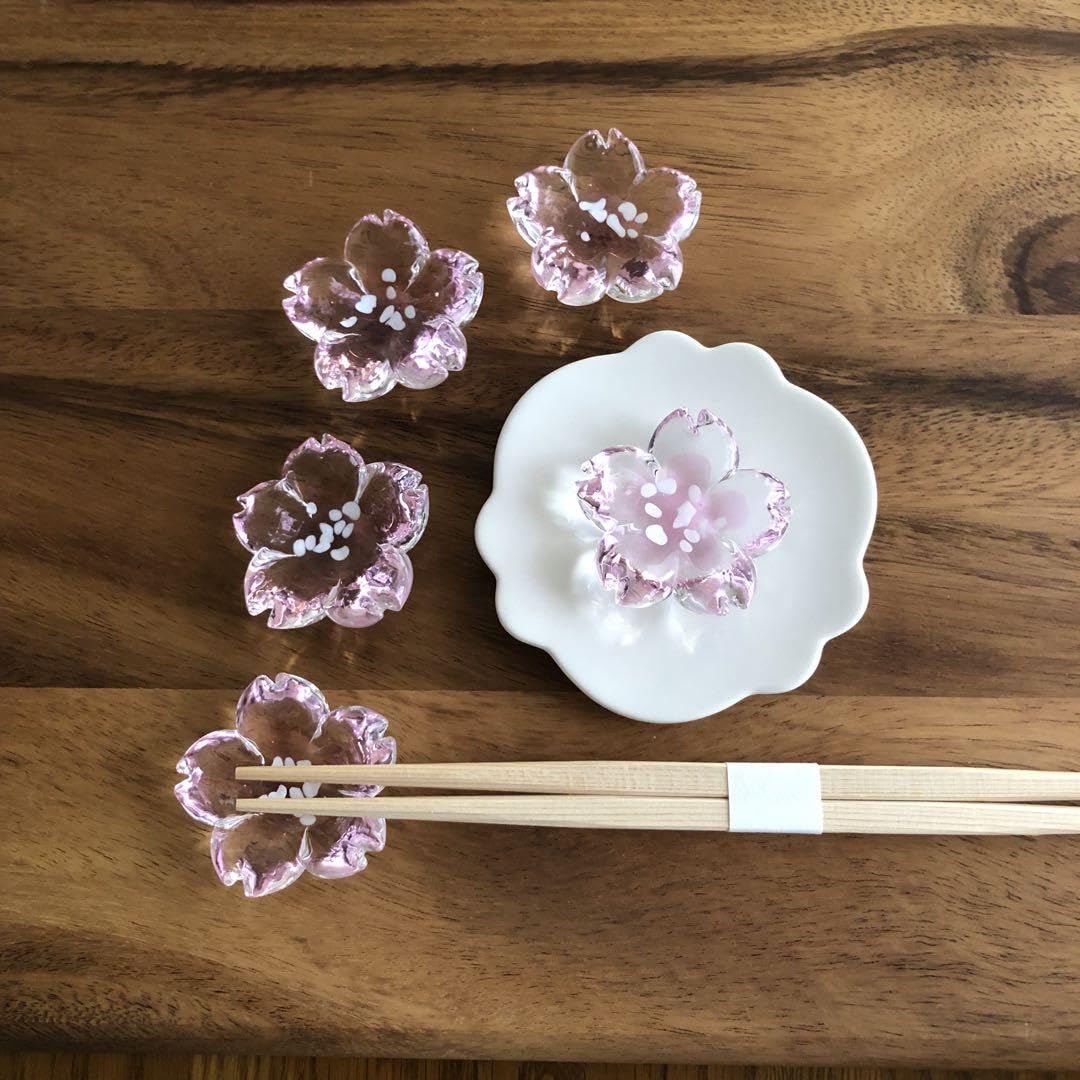 Amazon.co.jp: 波瑠の匠 桜 ガラス 箸置き カトラリーレスト マルティ